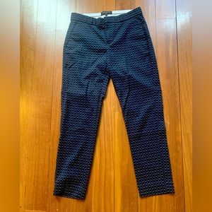 Banana Republic Navy and White Patterned Classic Avery Pant